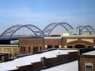 Bridge - The Centennial Bridge out our hotel window