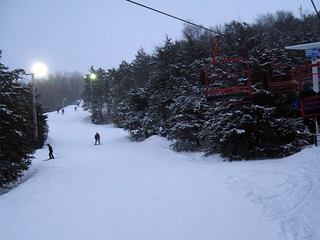 Snowboarding - Part of the Hawkeye run at Sundown