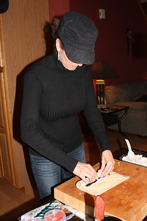 Sushi - Mom, rolling sushi