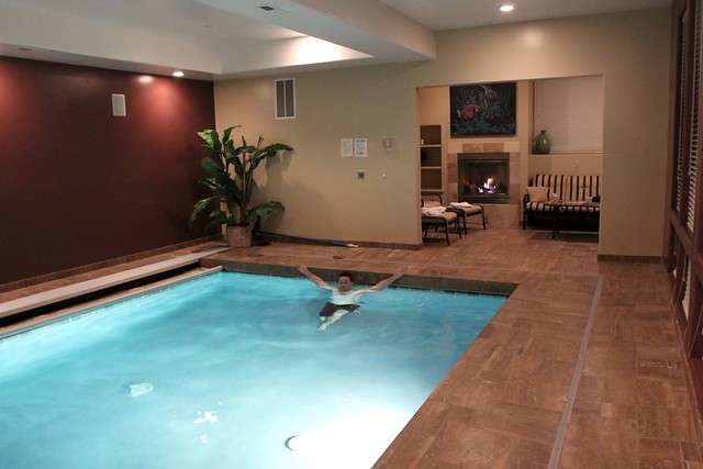 Chillin in the indoor pool