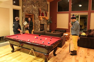 Hanging out, shooting pool