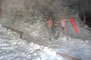 Tattoo - Bout to sled in our swimwear