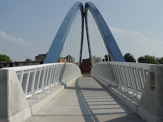 Bridge - One of the new Des Moines pedestrian bridges over i-235