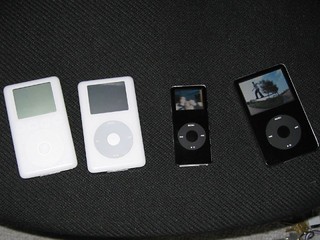 Tech - Our iPods (10gig 3g, 20gig 4g, 4gig ipod nano, 60gig ipod video)