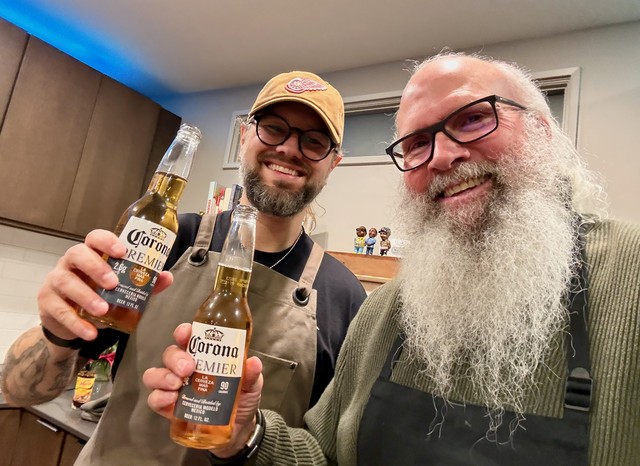 A round of coronas for the kitchen