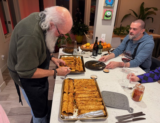 A couple trays of enchiladas