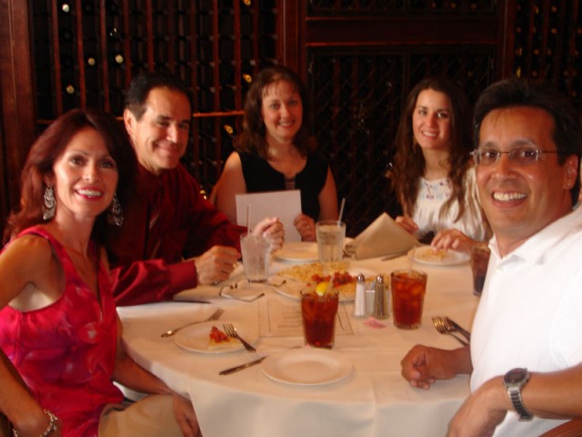 Family at the rehearsal dinner
