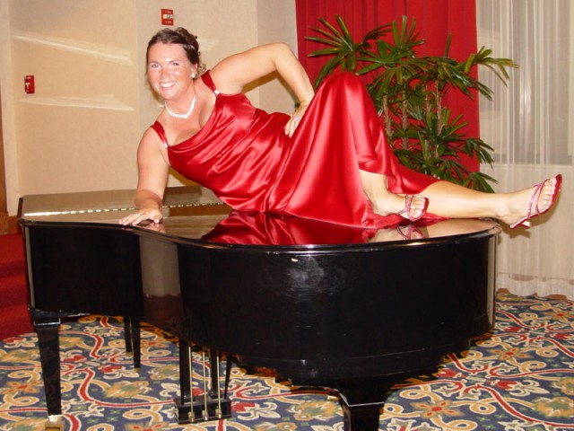 Kari on a Piano - My dad and I made her