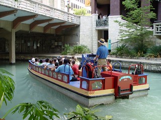 Texas - Tour boat on the San Antonio riverwalk