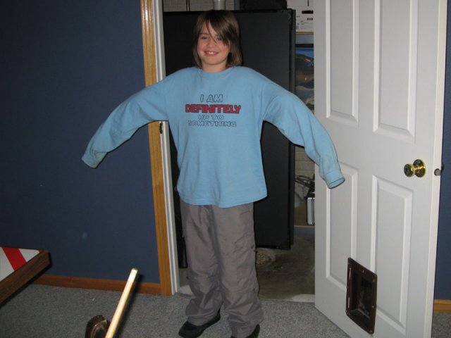 The "push out as hard as you can for 1 minute, step out from the door, relax your arms, and they raise up on their own" trick