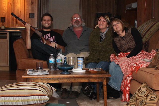 Hanging out in Jeff's basement