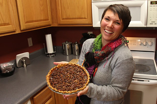 Cooking - Kari's caramel, pecan, pumpkin pie