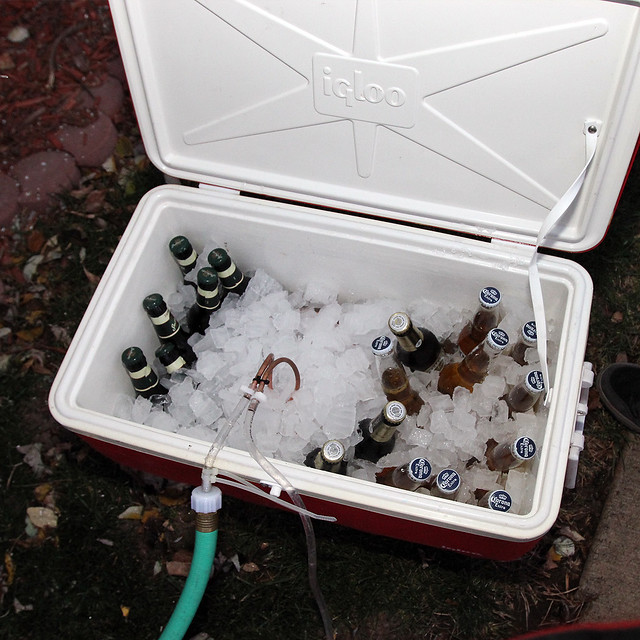 Dual purpose homebrew cooler