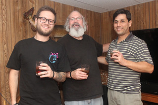 Enjoying manhattans after a day of brewing