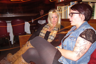 Deep in conversation at RG Books