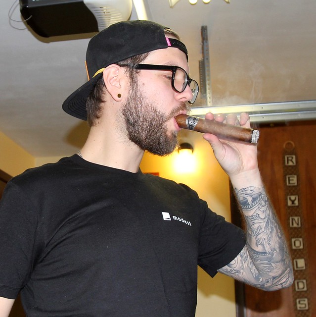 Suckin on a little baby cigar