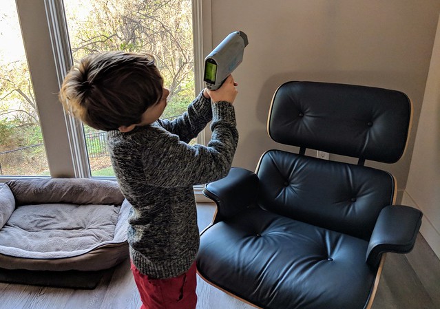 Ian measuring the temperature of everything