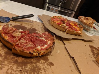 pizza - And Stephanie brought Lou Malnati's from Chicago