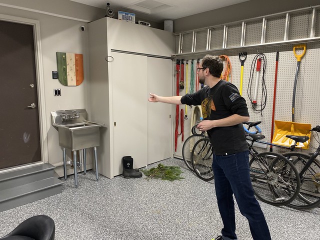 Throwing rings in the garage