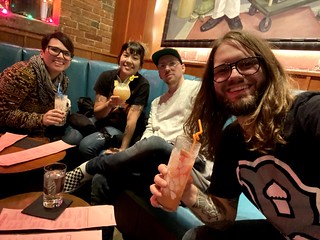A tiki drink with Vic and Chris