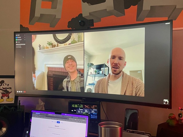 Facetimin with family