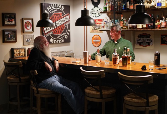 Sippin whiskey at the bar