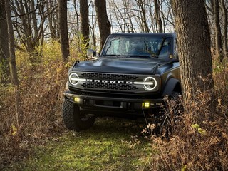 Peeking through some tight trees