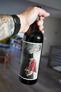 Opening up a nice bottle of Palermo Cabernet