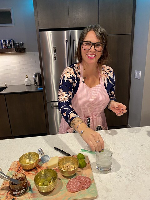 She loves to start with some charcuteries and a vodka soda
