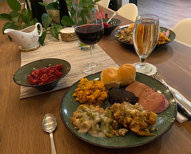 It's tradition to take a photo of your thanksgiving food before you eat it