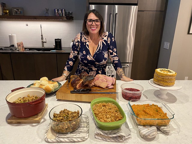 Kari made us some Thanksgiving dinner. I hope there's enough.