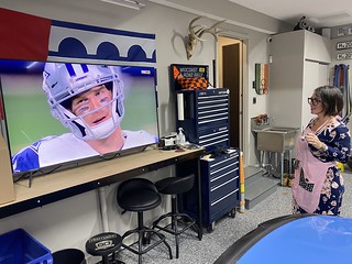 Temporary 60" TV in the garage