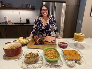 Kari made us some Thanksgiving dinner. I hope there's enough.