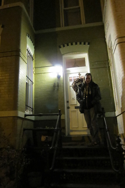 Trying to get our tickets from Holcomb