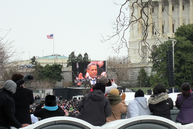 Taking the oath of office