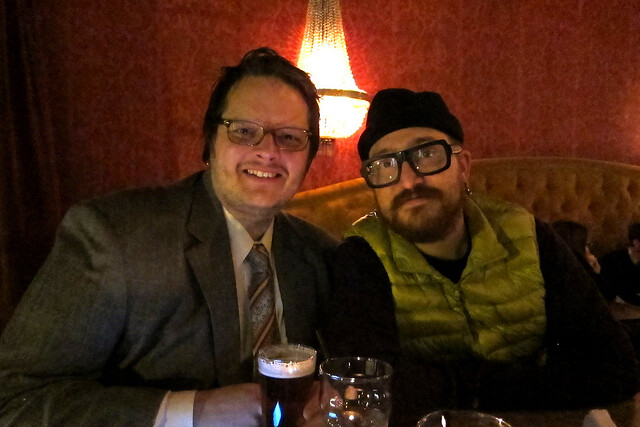 Grabbing a pre-ball snack at Churchkey