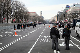 Pennsylvania Avenue getting ready for the parade