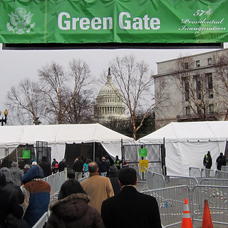 Going through security for the ticketed section