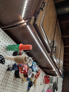 Added some CRI 90 under cabinet lights to the shop. No more shadows on the work bench!