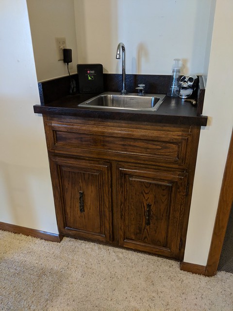 The old wet bar, which I imagine was super classy in the 80s