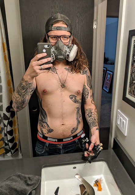 Spraying and cleaning