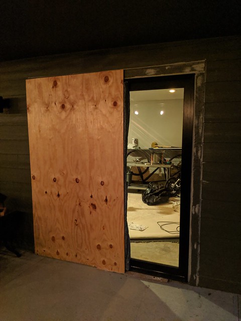 Finishing this door AFTER it was installed was kind of annoying...