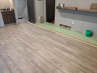 Floor after the first evening. Ready to finish er off.