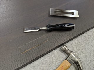 Gettin ready to mount the sliding closet door hardware