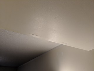 Each of the guest bedrooms had broken corner beads and lots of drywall touch up to do