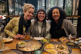 Havin tacos with these ladies. Celebrating Drea's new gig.