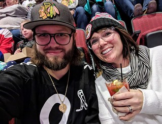 A Blackhawks game before noon? Kari suggests we start with a rink-side bloody mary