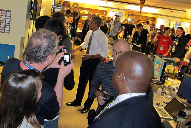 The president individually thanking everyone