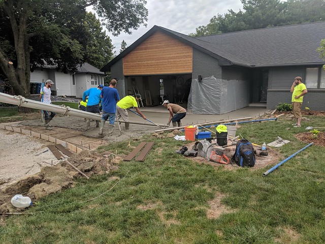 Pourin that concrete