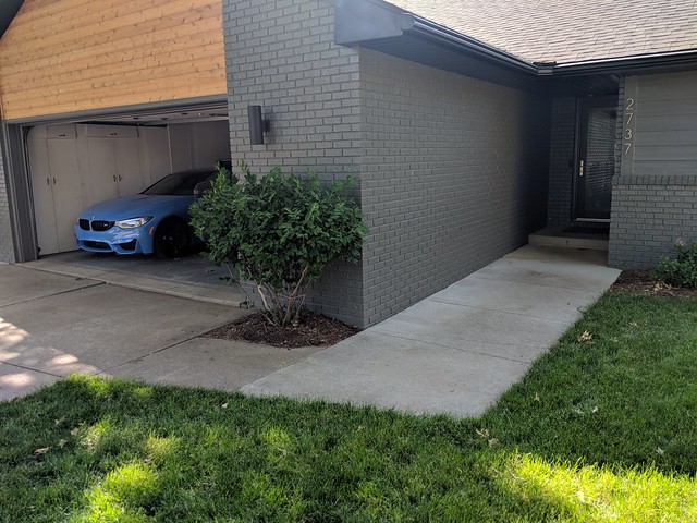 The sidewalk to the front door was pretty awkward and not very inviting